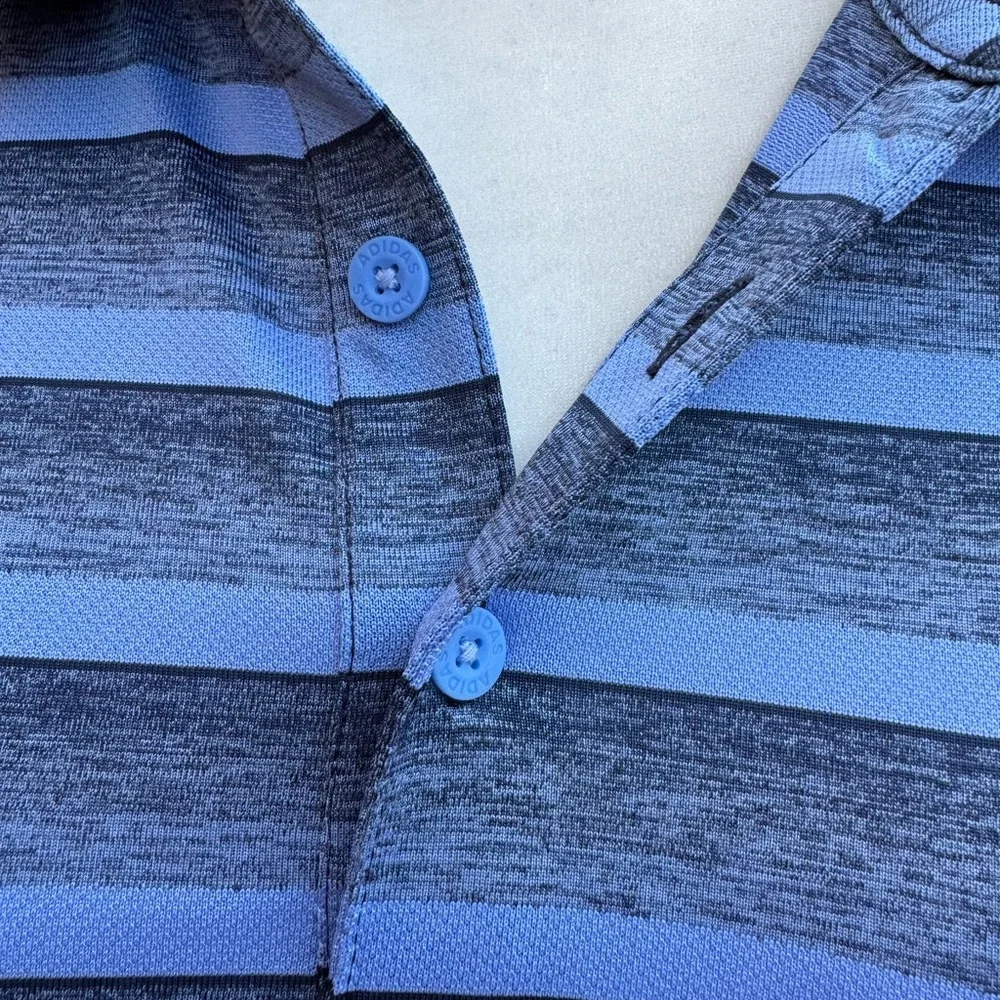 Mens Adidas Blue Polo Golf Shirt Short Sleeve size XL